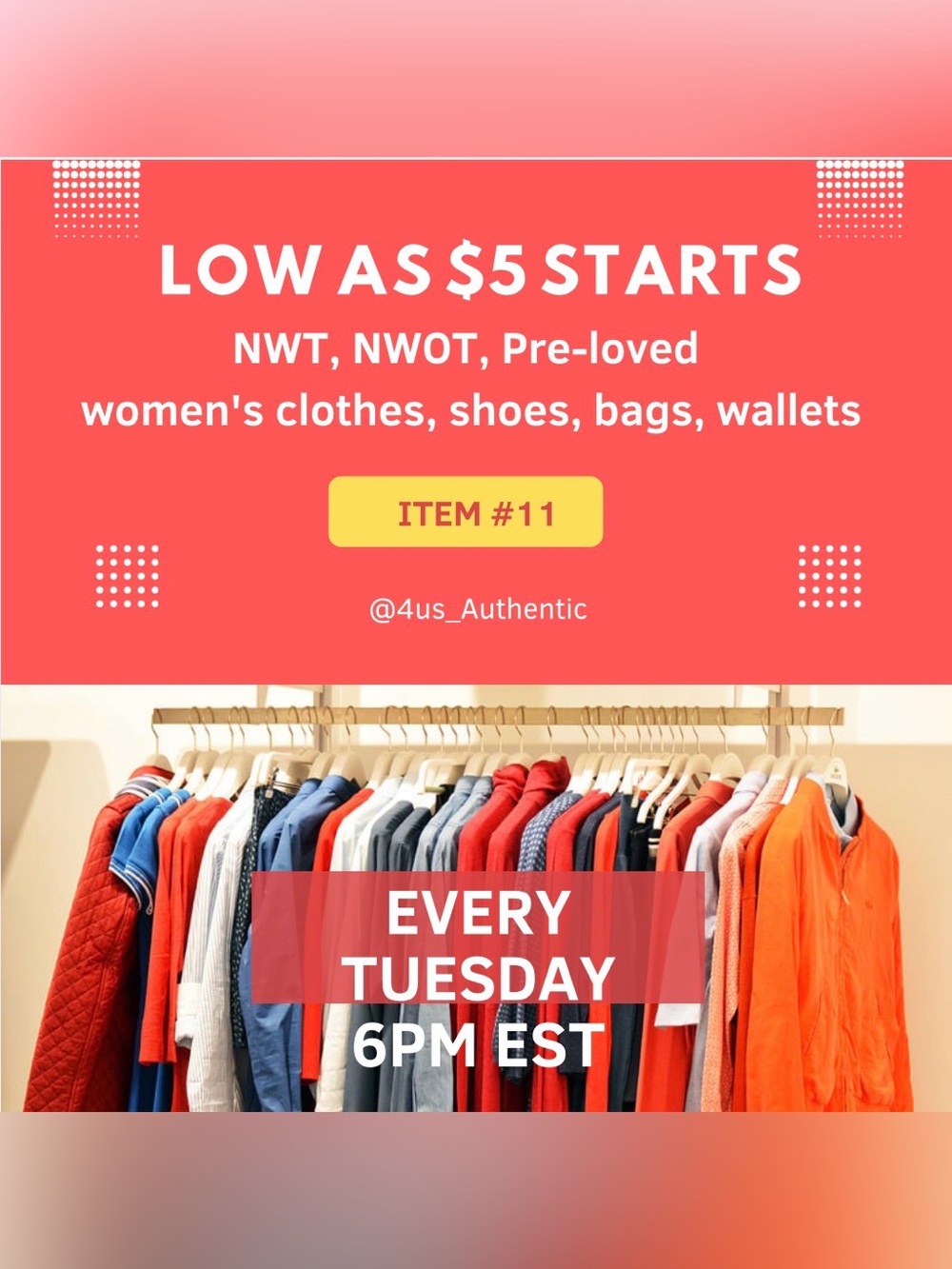 Low as $5 starts